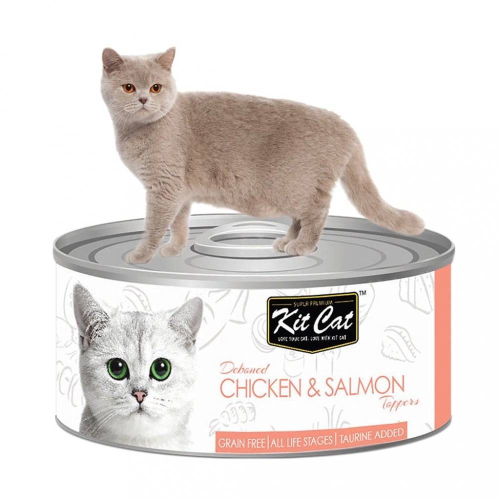 Kit Cat Deboned Chicken With Salmon 80G