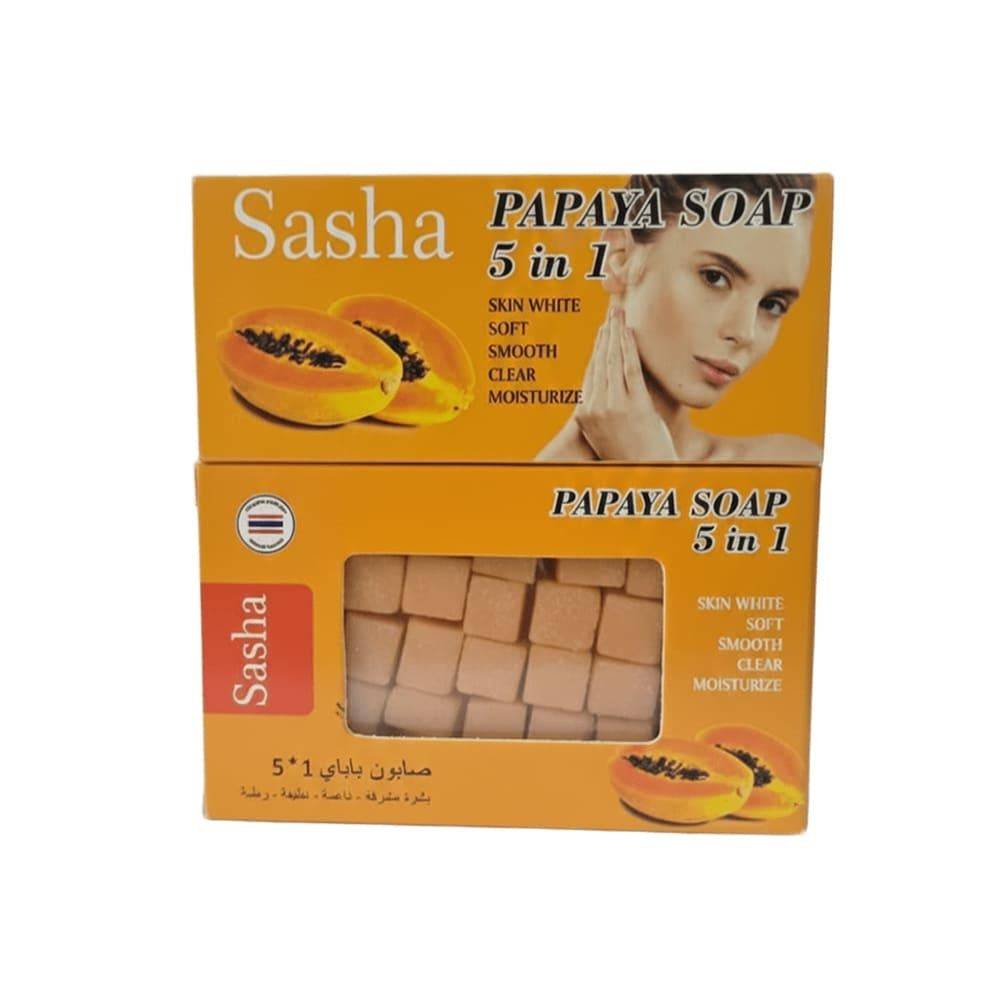 Sacha Papaya Soap 5 in 1 for Skin - 135 gm