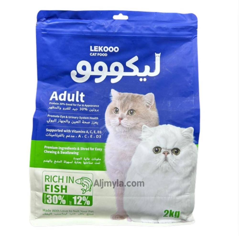 ليكووو دراي فود للقطط البالغة بالسمك Adult LEKOOO FISH