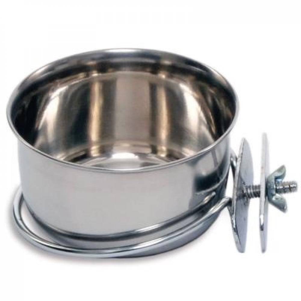 بريفیو بيت وعاء ستانلیس قابل للتثبیت - صغیر Prevue Pet Stainless Steel Coop Cup 10.oz
