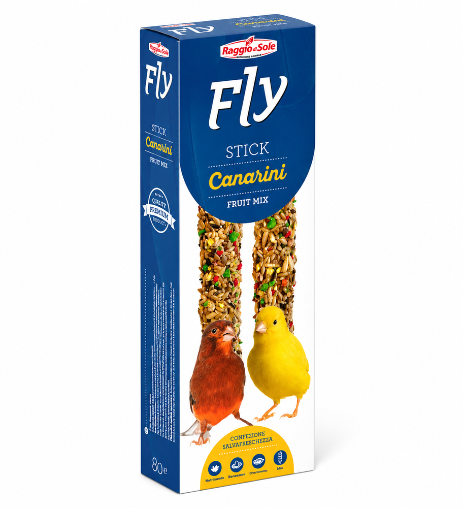Raggio di Sole - Stick Canaries Fruit Mix (Honey & Fruit Sticks) - 80g