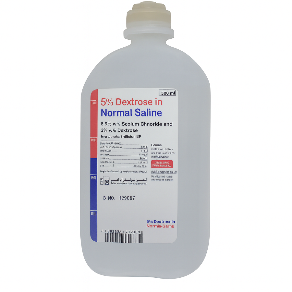 محلول الجفاف دكستروز 5% Dextrose in Normal Saline