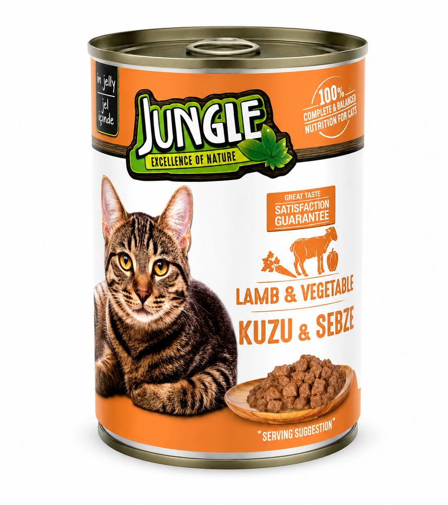 Jungle Adult Wet Cat Food - Lamb & Vegetables (415g)