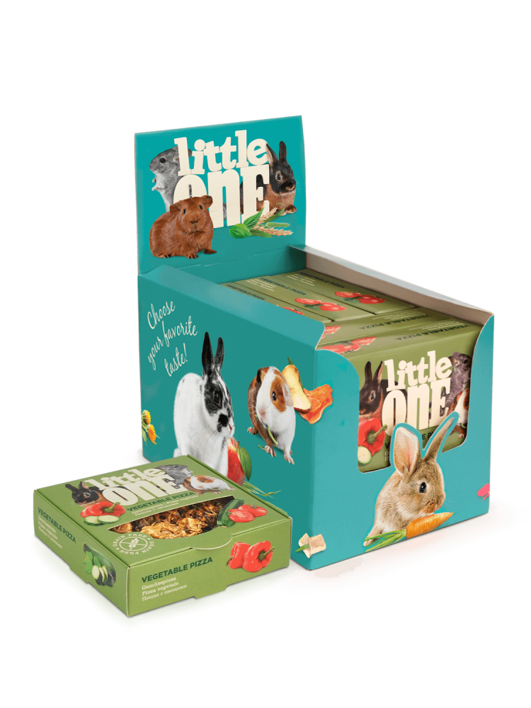 ليتل ون مكافآت ارانب وهامستر بيتزا البرسيم والخضروات المجففة Little One Vegetable pizza