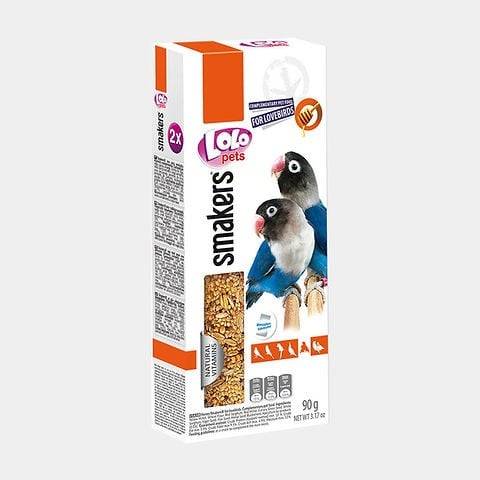 لولو بيتس سماكرز مكافآت لطيور الحب اعواد الدخن مع العسل - LoLo Pets smakers (yellow millet with honey) 2Pcs