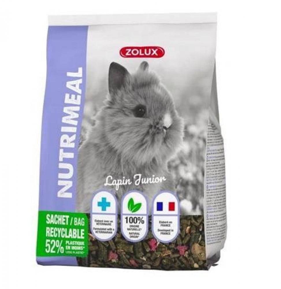 زولوكس نوتريميل 3 غذاء الارانب الصغيرة خليط من البرسيم والمعادن 800 غ ZOLUX NUTRIMEAL 3 mix - Food for junior rabbits 800g
