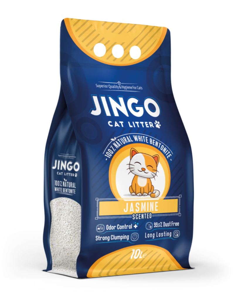 رمل جينغو كات رائحة ياسمين رمل قطط تركي Jingo Cat Litter— Unscented