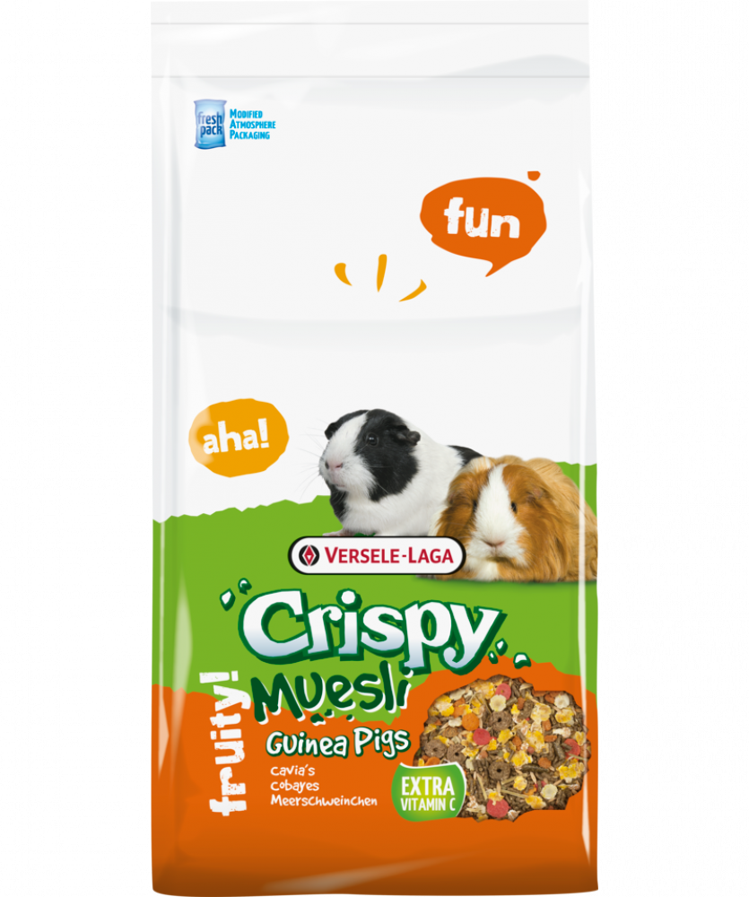 فيرسل لاقا غذاء الوبر + غني بيفيتامين سي 1كغ VERSELE-LAGA Crispy Muesli Guinea Pigs V+C 1kg