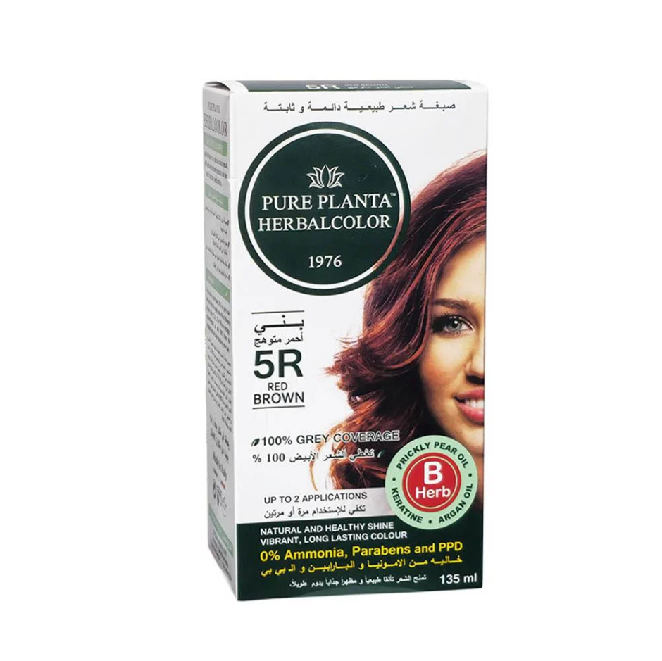 Pure Planta Natural Hair Dye - Glowing Red Brown 5R
