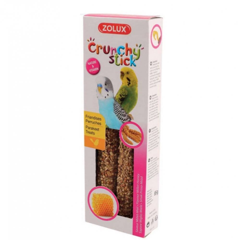 زولوكس مكافآت مقرمشة لطيور البادجي بالدخن والعسل Zolux Crunchy Stick For Parakeet Millet And Honey