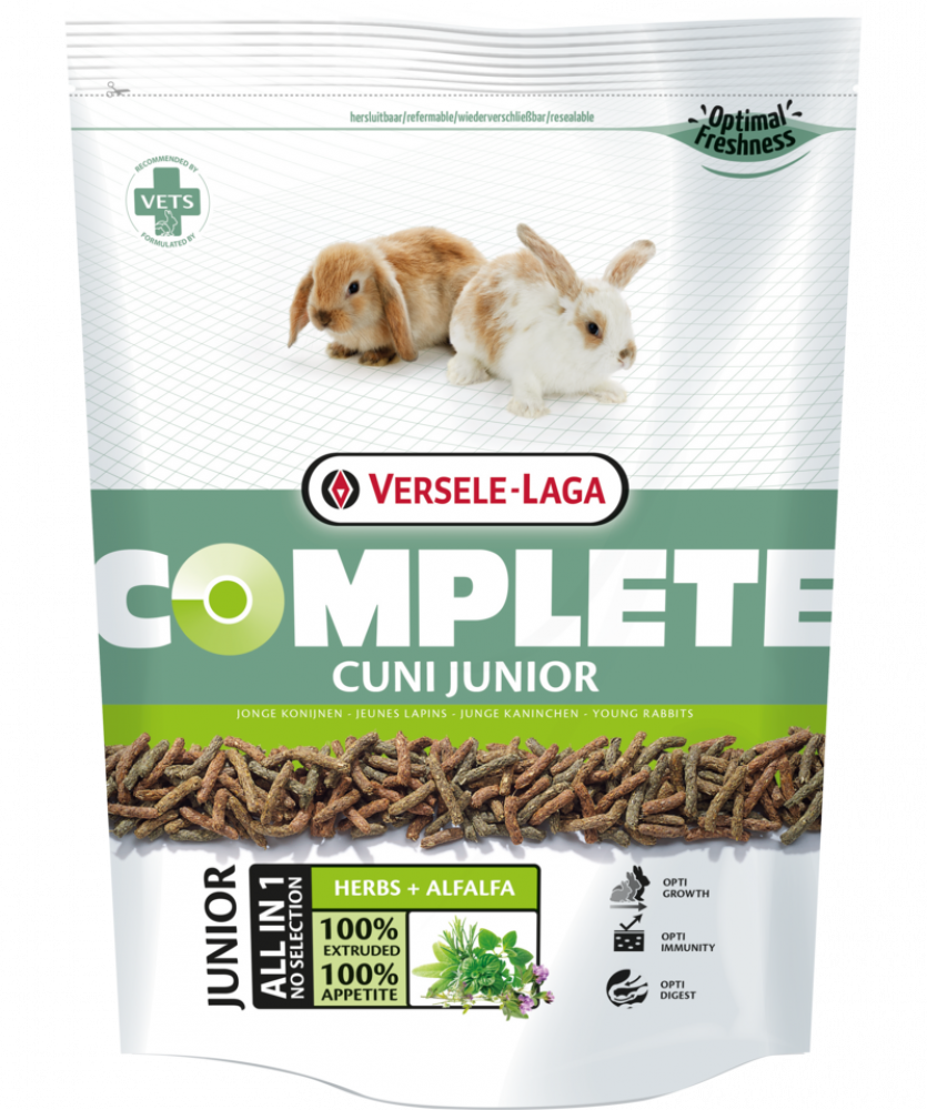 فيرسل لاقا كومبليت أكل الارانب الصغيرة بالأعشاب الطازجة VERSEL-LAGA Cuni Complete In Carrot For Junior Rabbits