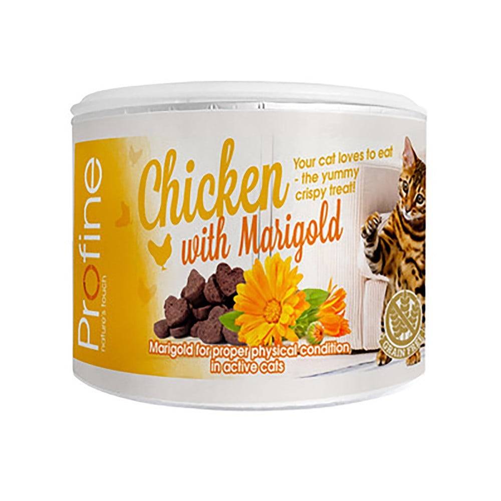 بروفاين وجبة خفيفة مقرمشة للقطط دجاج ونبتة الماري الذهبية 50غ Profine Cat Crunchy Snack Chicken and Marigold 50g