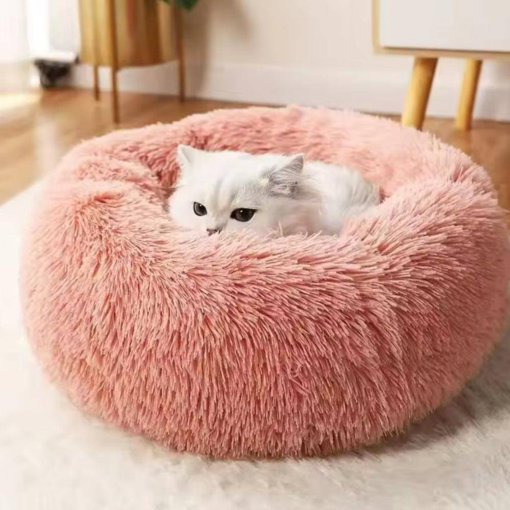 Round bed for cats and pets
