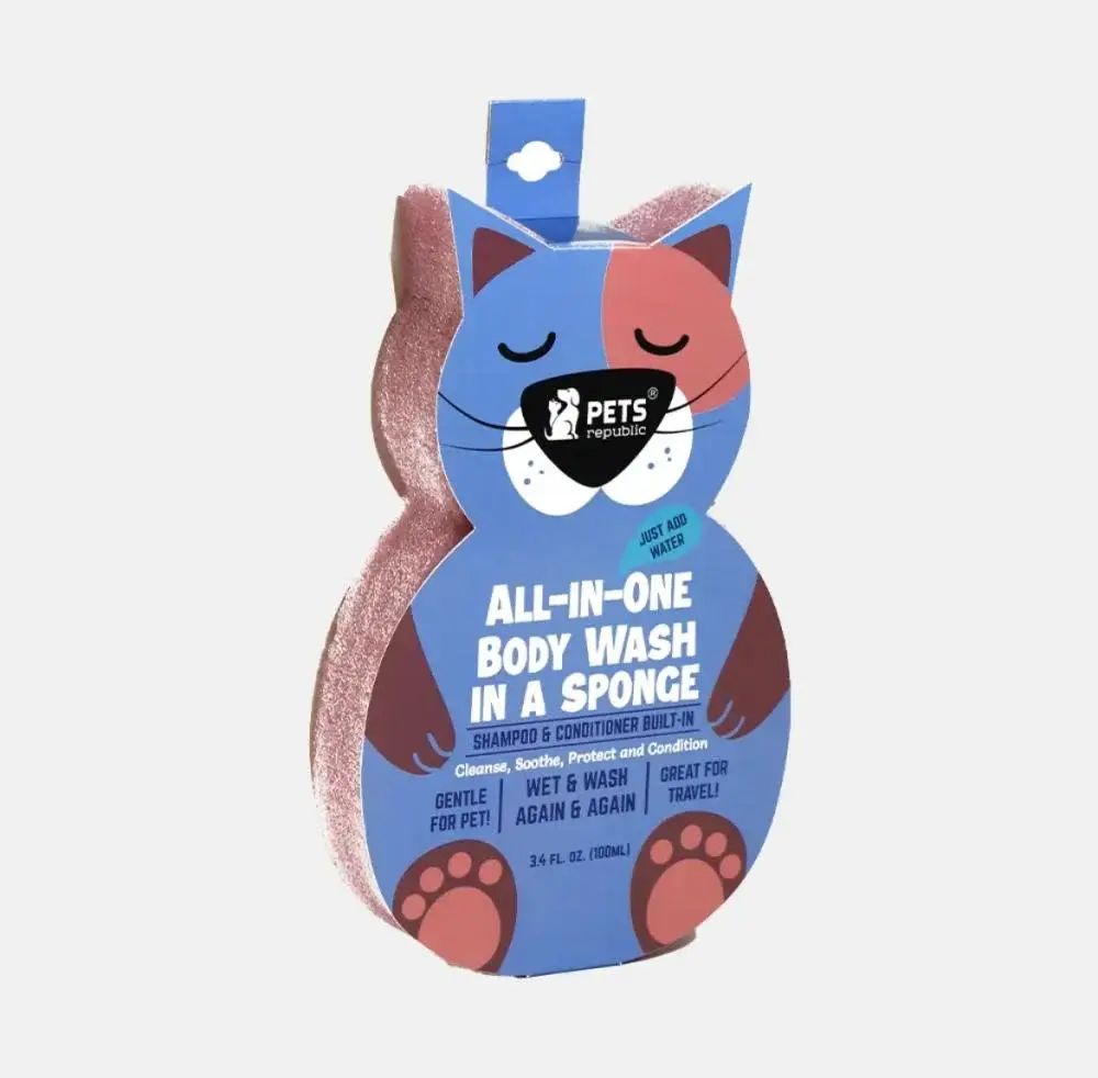 بيتس ريبابليك الليفة الرغوية (ليفة استحمام وغسول وشامبو) 3 في 1 Pets Republic All-IN-ONE Body Wash in a Sponge