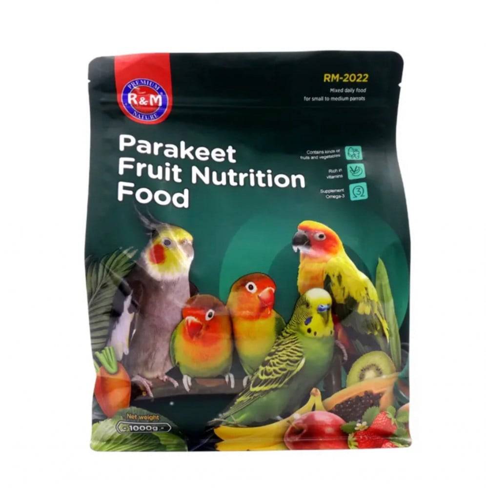 آر ام زوبريم الببغاء فواكه مجففة - طعام الطيور الصغيرة ومتوسطة الحجم R&M Parakeet Fruit Nutrition Food - Zupreem