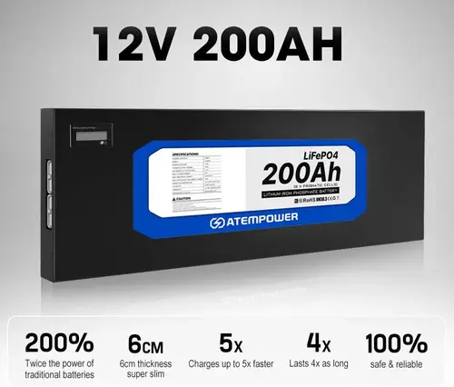 بطارية ليثيوم نحيفة 200 امبير LiFePO4