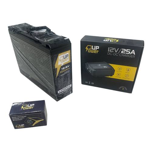 بكج بطارية ليثيوم LiFePO4 12.8V 100A 11cm من PowerUp مع منظم 25A