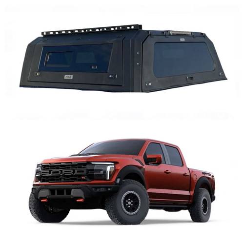 شد الكانوبي من HBZ - غمارتين F150 رابتر  raptor 5.5 ft مديل 2016-2024 - مع النوافذ