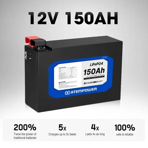 بطارية ليثيوم 150 أمبير شبه نحيفة - ATEM POWER