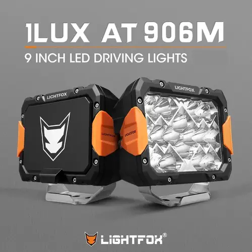 طقم كشافات 9 انش مستطيل عدسات اوسرام من شركة لايت فوكس LIGHTFOX الاستراية