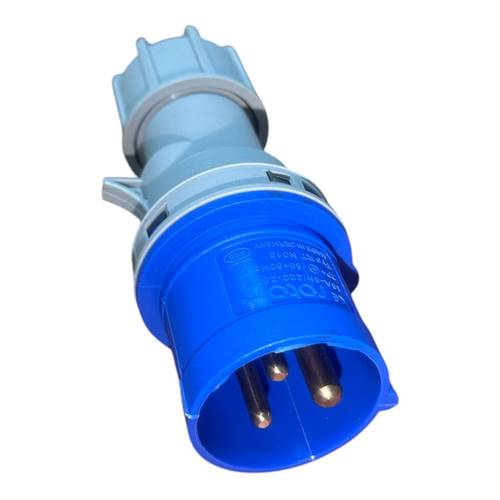 German-made male industrial plug, 16 amps, 220V