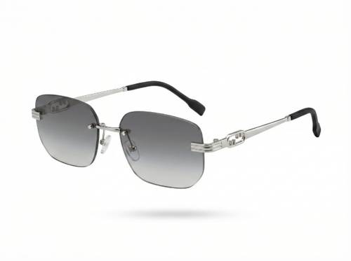 Fendi Silver Sunglasses with Gray Gradient Lenses