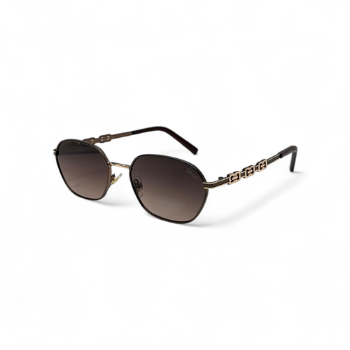 Dior Brown Gradient Sunglasses with Antique Gold Frame