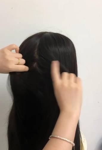 باروكة شعر طبيعي ١٨ انش كثافه ١٨٠٪ جذور كامله حرير