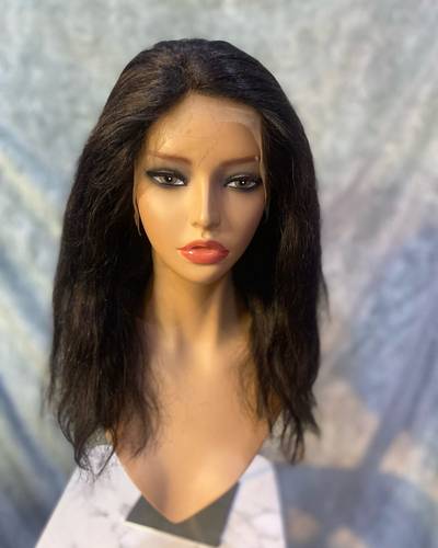 باروكه شعر طبيعي 16 انش اسود طبيعي كثافه متوسطه جذور اماميه