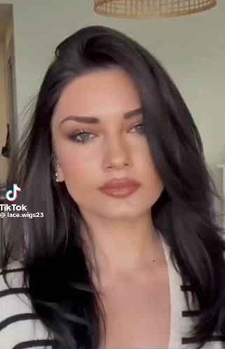 باروكة شعر طبيعي ١٤ انش لون اسود طبيعي جذور اماميه كثافه متوسطه
