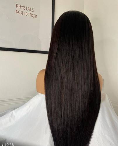 بارزكة شعر طبيعي 26انش لون اسود طبيعي مايل للبني جذور اماميه فروة دانتيل  فرع فريدوم