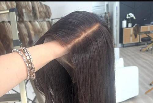 باروكة شعر طبيعي 20انش اسود طبيعي مايل للبني freedom