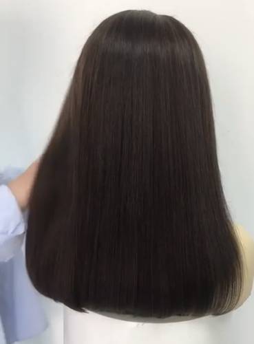 باروكة شعر طبيعي طول ١٦ انش كثافه ٢٥٠ ستريت