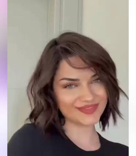 باروكة شعر طبيعي طول ١٠ انش لون بني ويفي