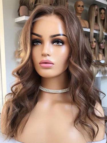 باروكة شعر طبيعي طول ١٤ انش مخصل