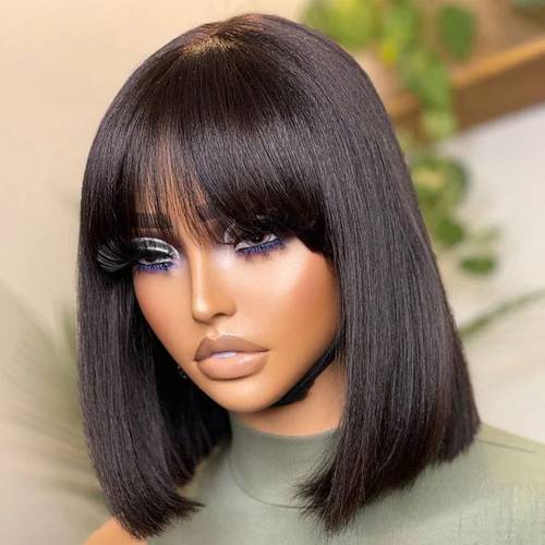 باروكة شعر طبيعي ١٢ انش  كثافه طبيعيه  بغره 