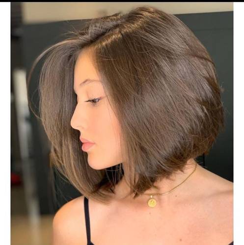 باروكه شعر طبيعي طول 10انش لون بنى درجه  #6 كثافه متوسطه جذور اماميه