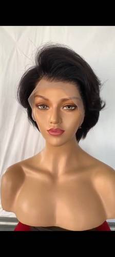باروكة شعر طبيعي بوي جذور اماميه فروة دانتيل