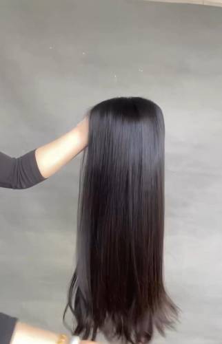 باروكة شعر طبيعي ١٦ انش لون اسود طبيعي كثافه دبل دراون جذور اماميه