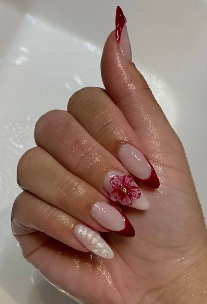 BURGUNDY NAILS 🌸