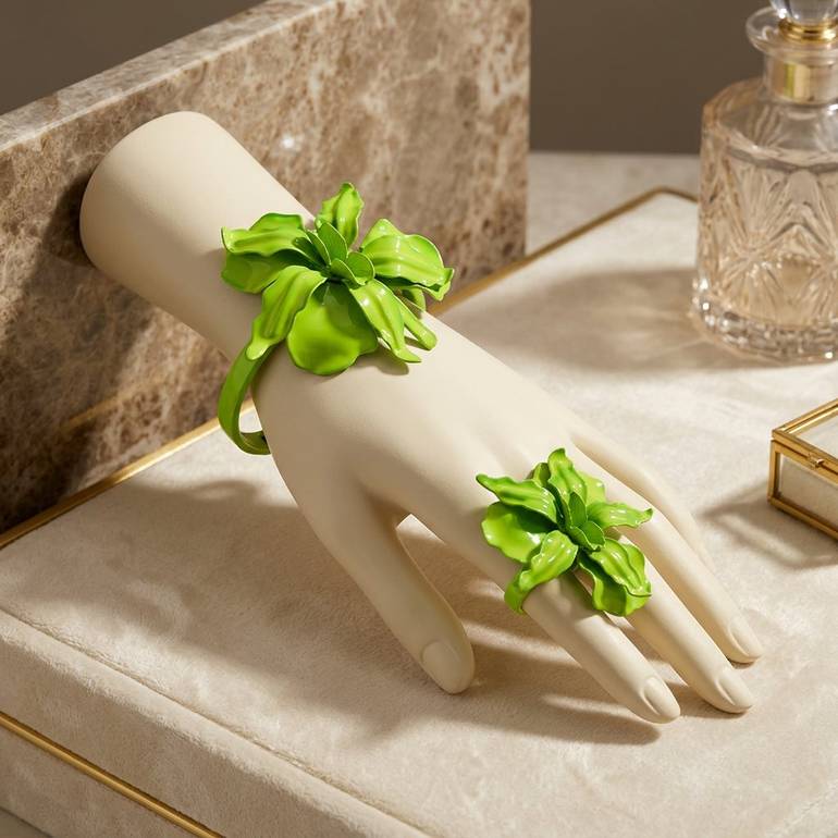 طقم اكسسوار اخضر