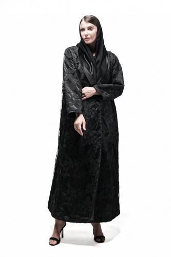 عباية قماش جوبير أسود