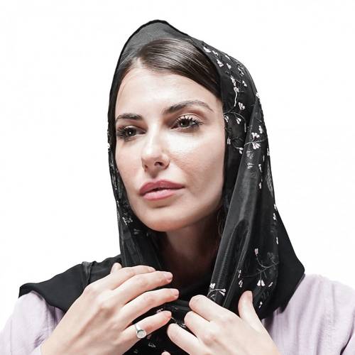 شيله تطريز ورد