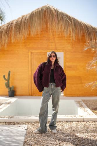 The Cloud Jacket In Burgundy