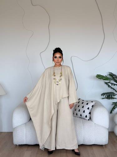 The Flowy Set In Beige