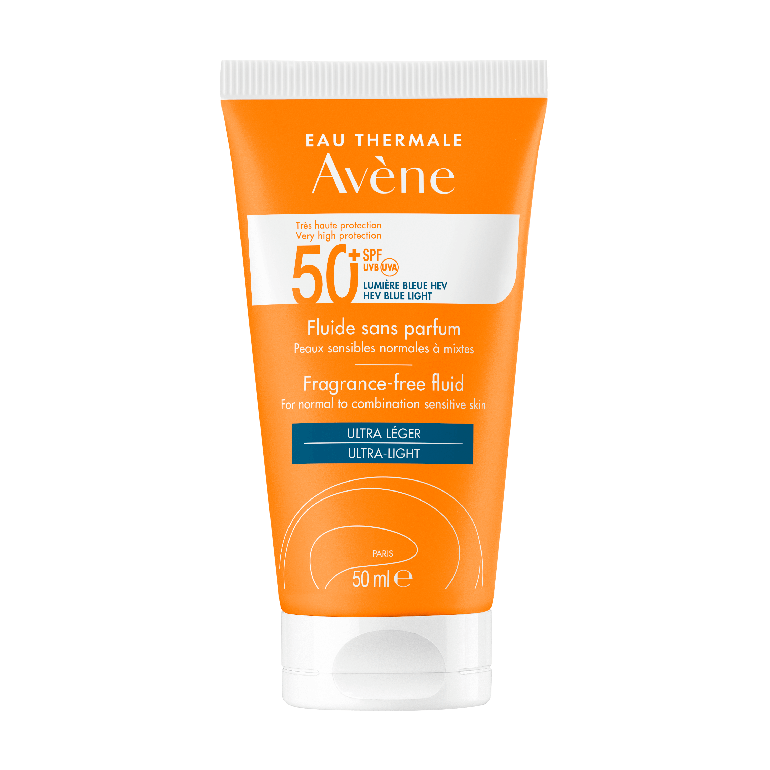 Avene Fluid Sunscreen SPF 50 Sensitive Skin Fragrance Free 50 ml
