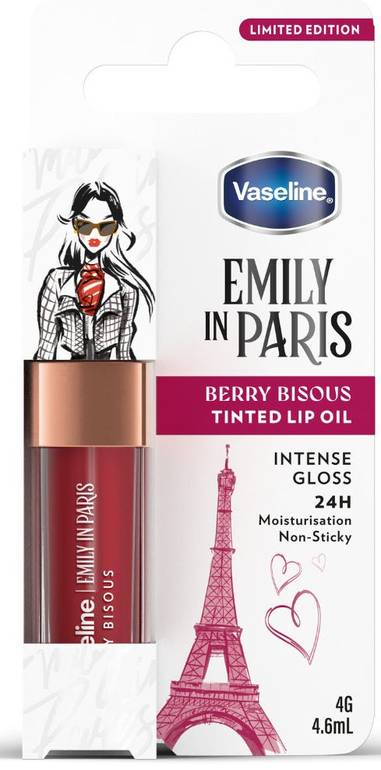 Vaseline Lip Oil Emily in Paris Berry Bisous - 4 gm