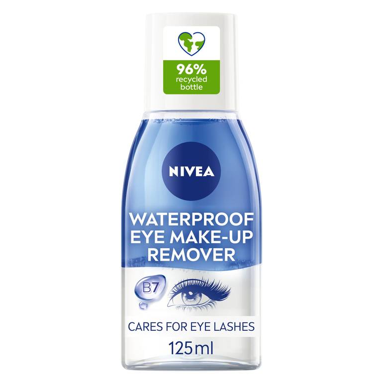NIVEA Double Effect Eye Makeup Remover, Gentle Bi-Phase Formula, 125ml