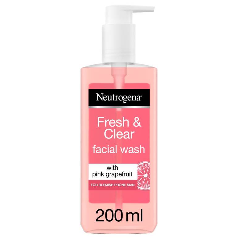 Neutrogena Clear & Radiant Oil-Free, Face Wash, with Vitamin C & Pink Grapefruit- 200ml