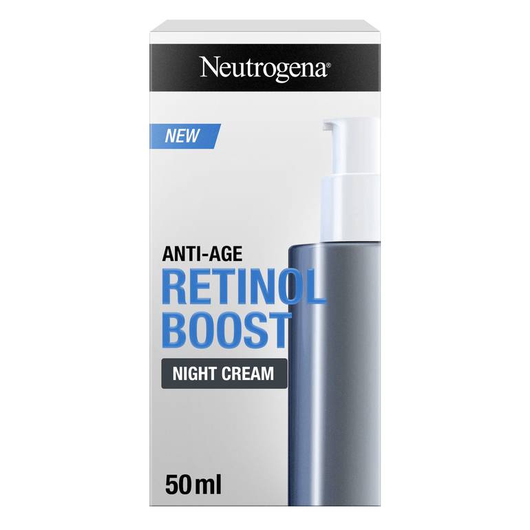 Neutrogena Retinol Boost Anti-Age Night Cream, Fights Visible Signs of Aging, Reduces Wrinkles & Age Spots, 50ml